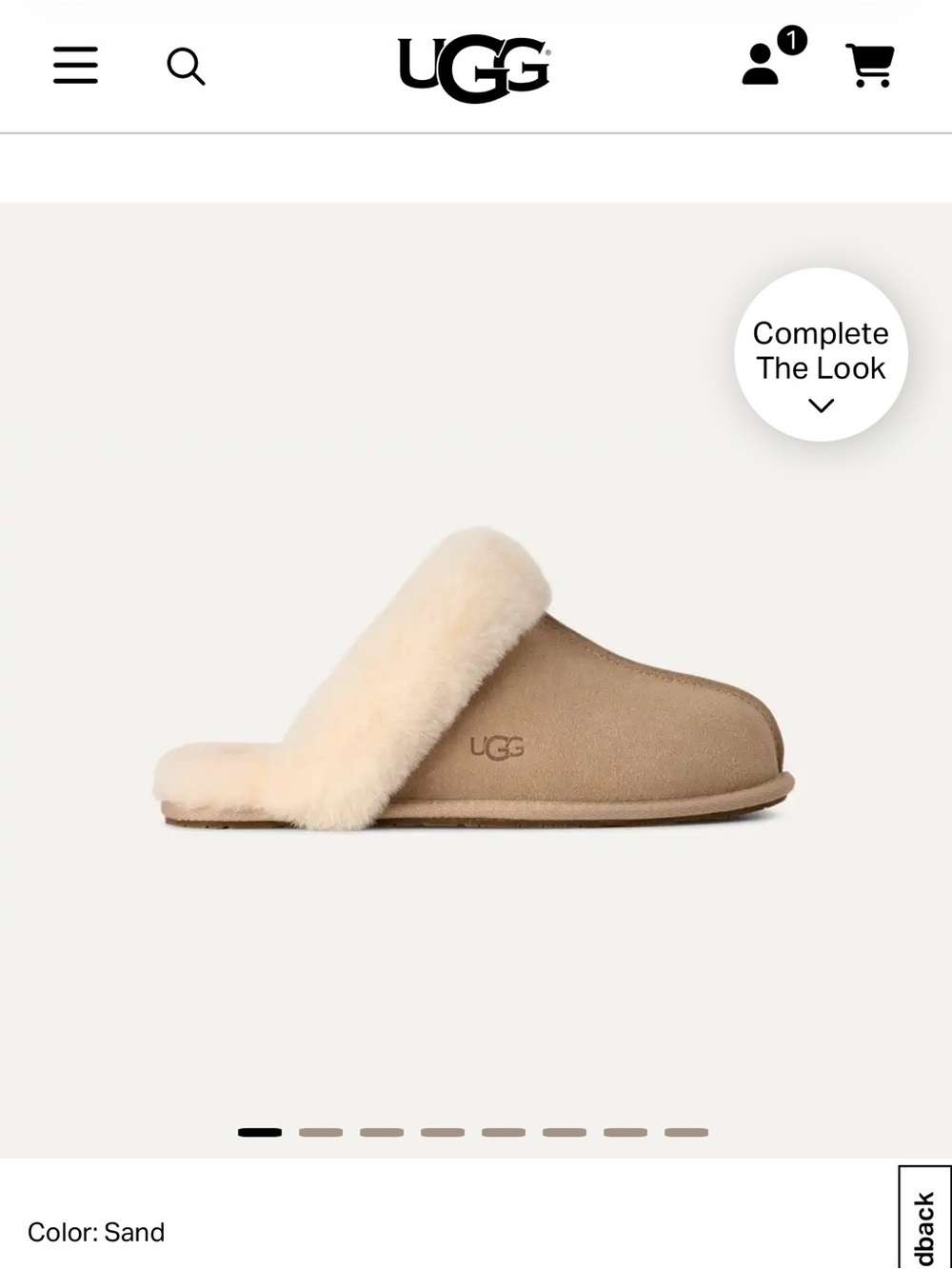 UGG Sand Suede Skuffette II size 9 Womenโs- like new!